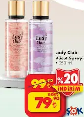 LADY CLUB VÜCUT SPREYİ 250 ML LADY CLUB VÜCUT SPREYİ 250 ML